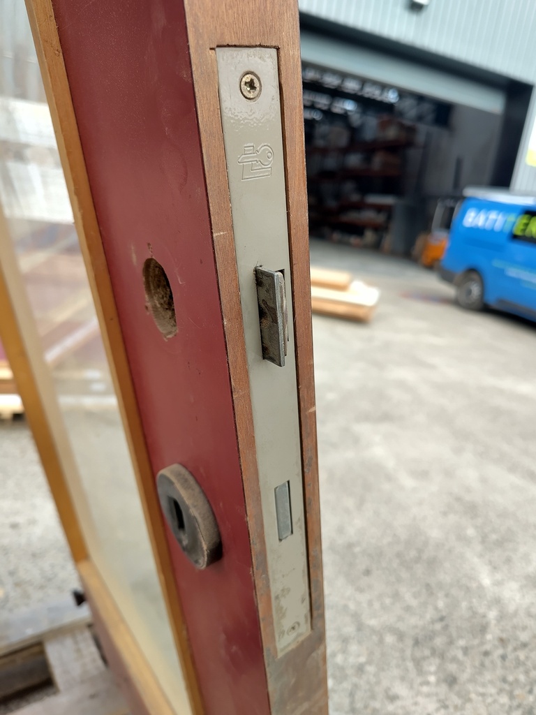 Porte vitrée rouge 201x77,2x4 cm (L)