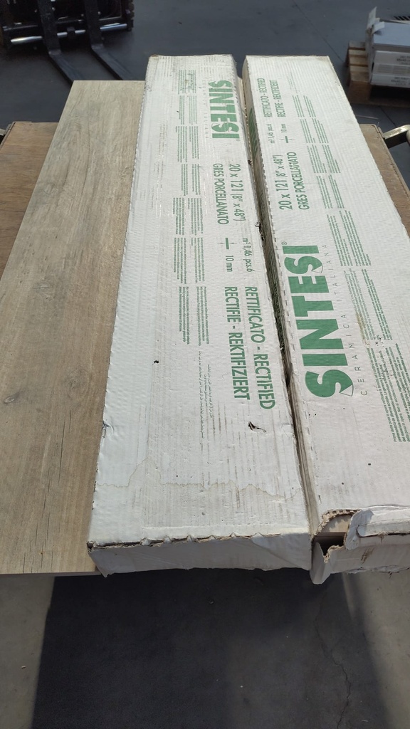 Carrelage SINTESI gris imitation bois 120x20x1 cm (L)