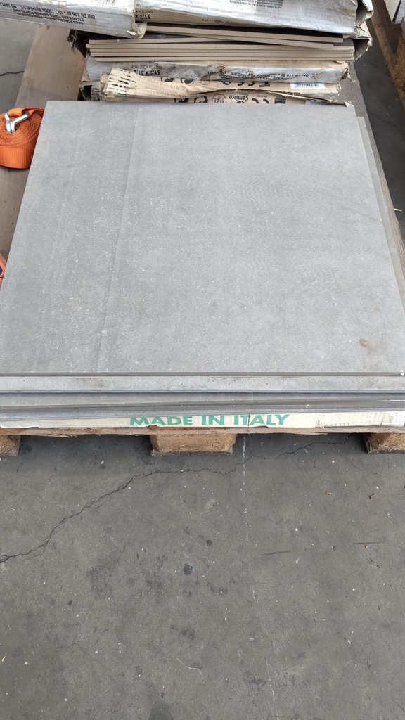 Carrelage gris clair effet béton 60x60x1 cm (L)