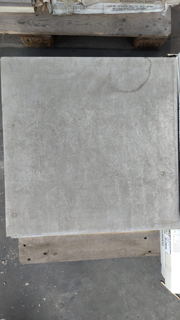 Carrelage gris clair effet béton 60x60x2 cm (L)