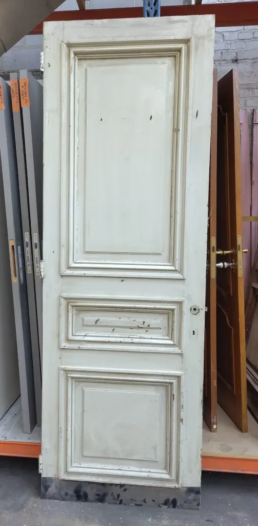 Porte pleine à 3 panneaux 240x81,5x4,5 cm (L)