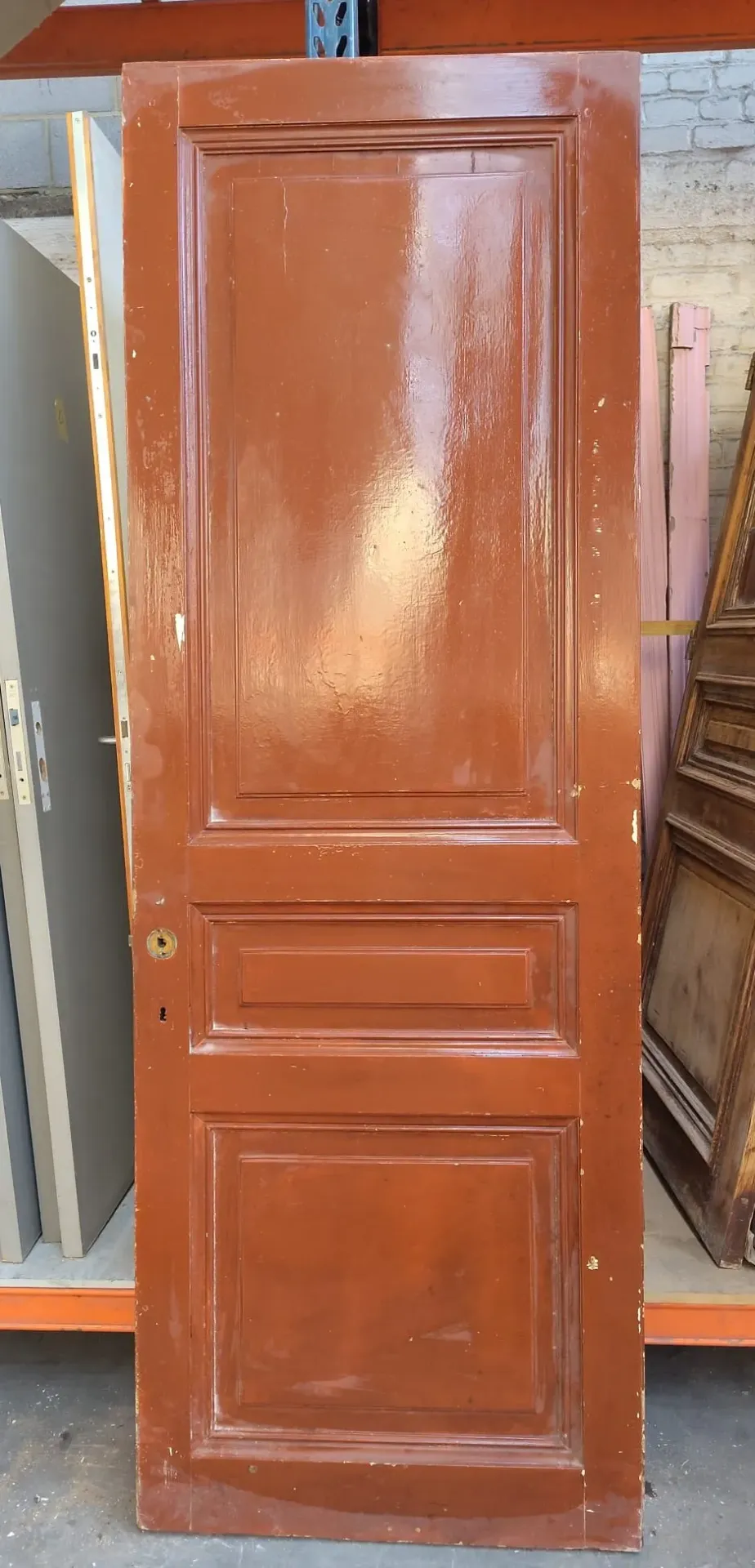 Porte pleine à 3 panneaux 230x83x4,5 cm (L)