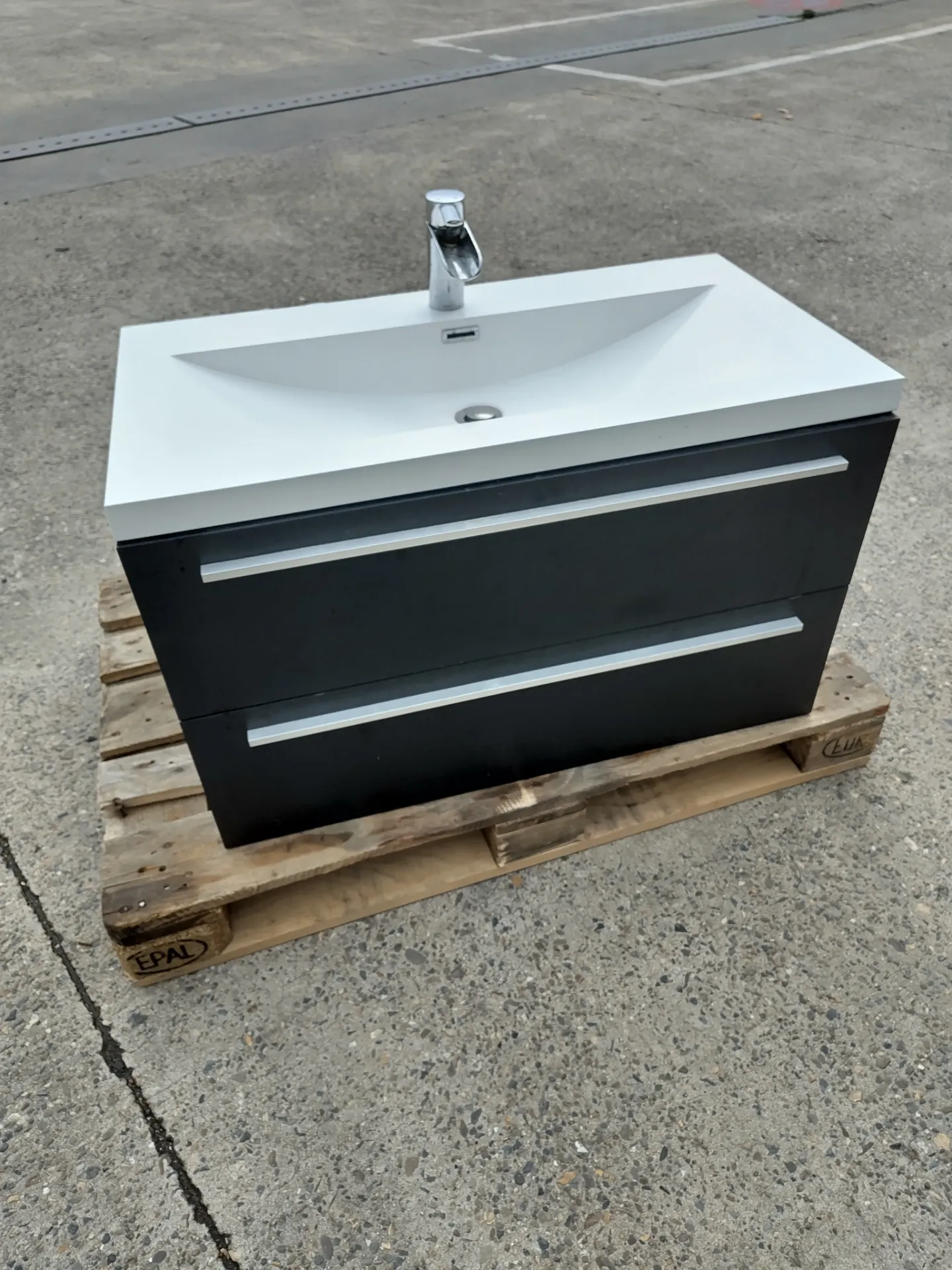 Meuble de salle de bains suspendu simple vasque (L)
