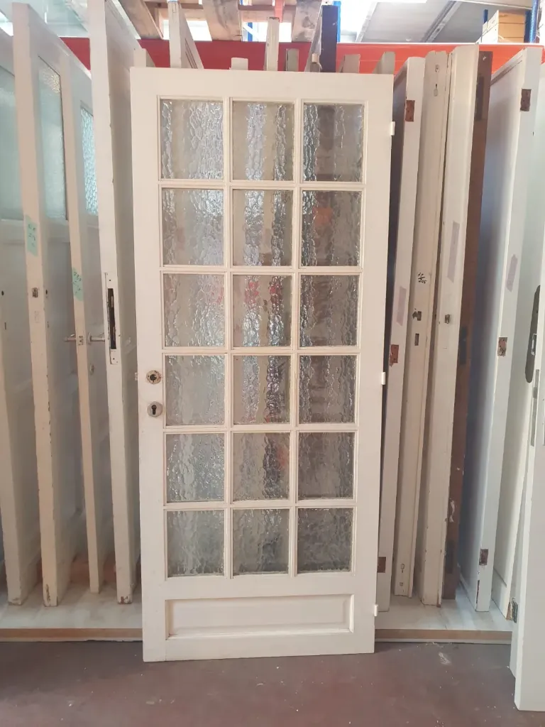 Porte vitrage martelé 18 carreaux- 83*199,5cm