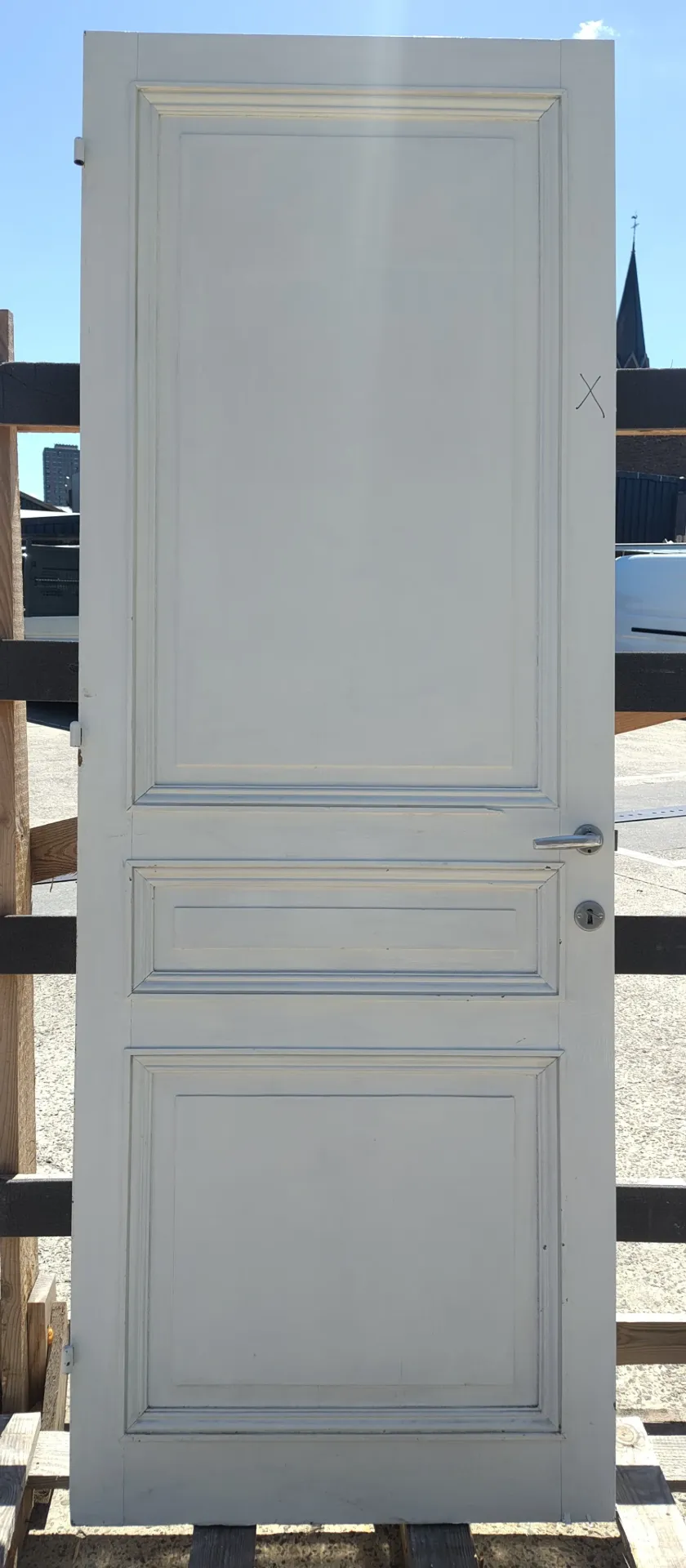 Porte pleine 3 panneaux 229x83x3,5 cm (L)