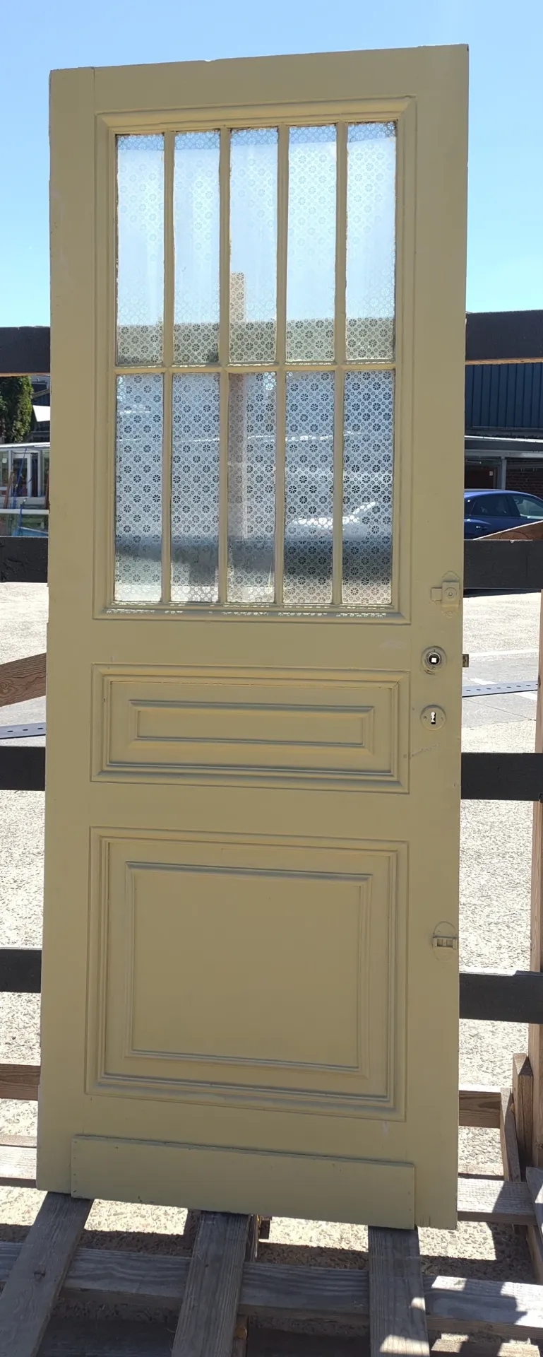 Porte pleine vitrée 227,5x84x3,5 cm (L)