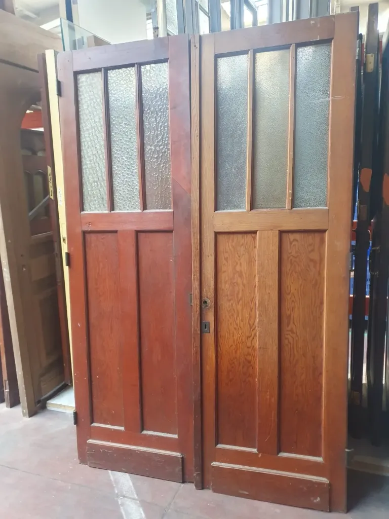Double porte vitrée en partie haute - 141*220cm