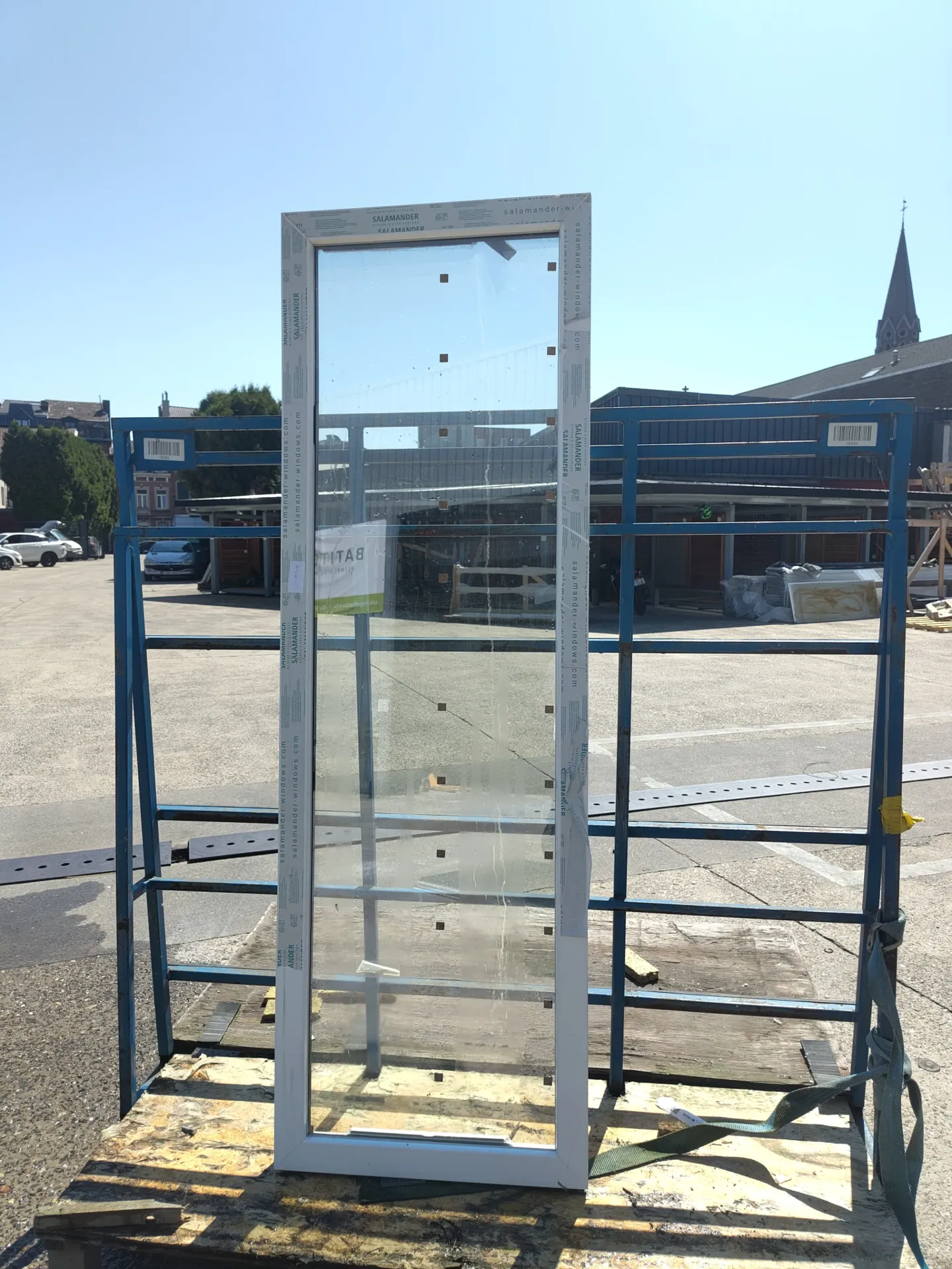 Châssis de fenêtre PVC avec vantail fixe 210,5x68x7,5 cm (L)