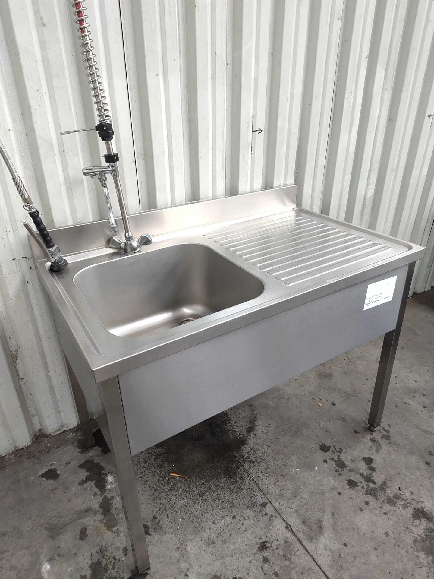 Meuble évier plonge inox (L)