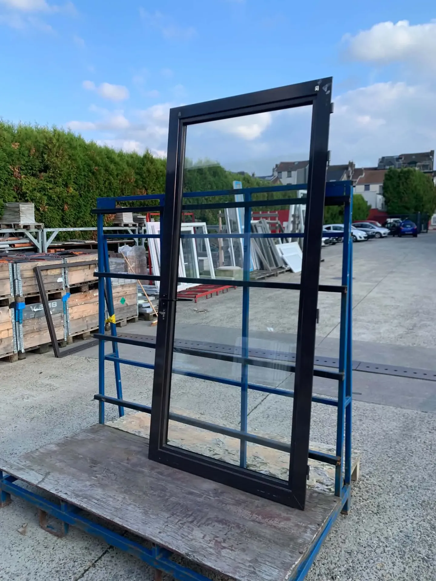Porte extérieure aluminium 217x105x5,7 cm (L)