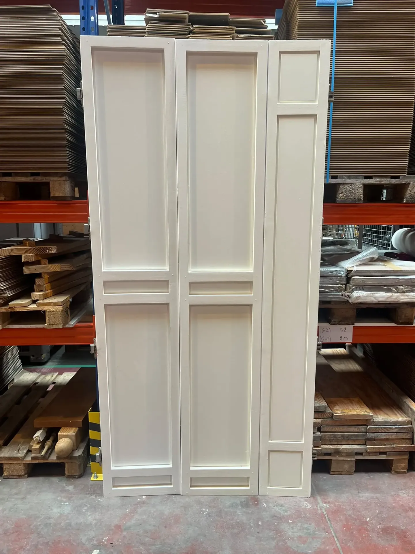 Double porte rabattable à 2 panneaux 113,5*232cm