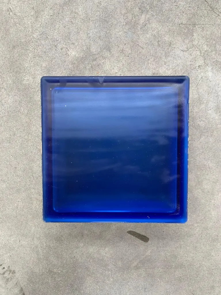 Brique de verre bleutée 19x19cm (L)